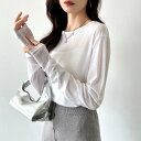 【SALE/24%OFF】COCOMOMO 選べる2タイプ シアーカットソー シアートップス ロンt トップス 長袖 五分袖 ココモモ トップス カットソー・T...