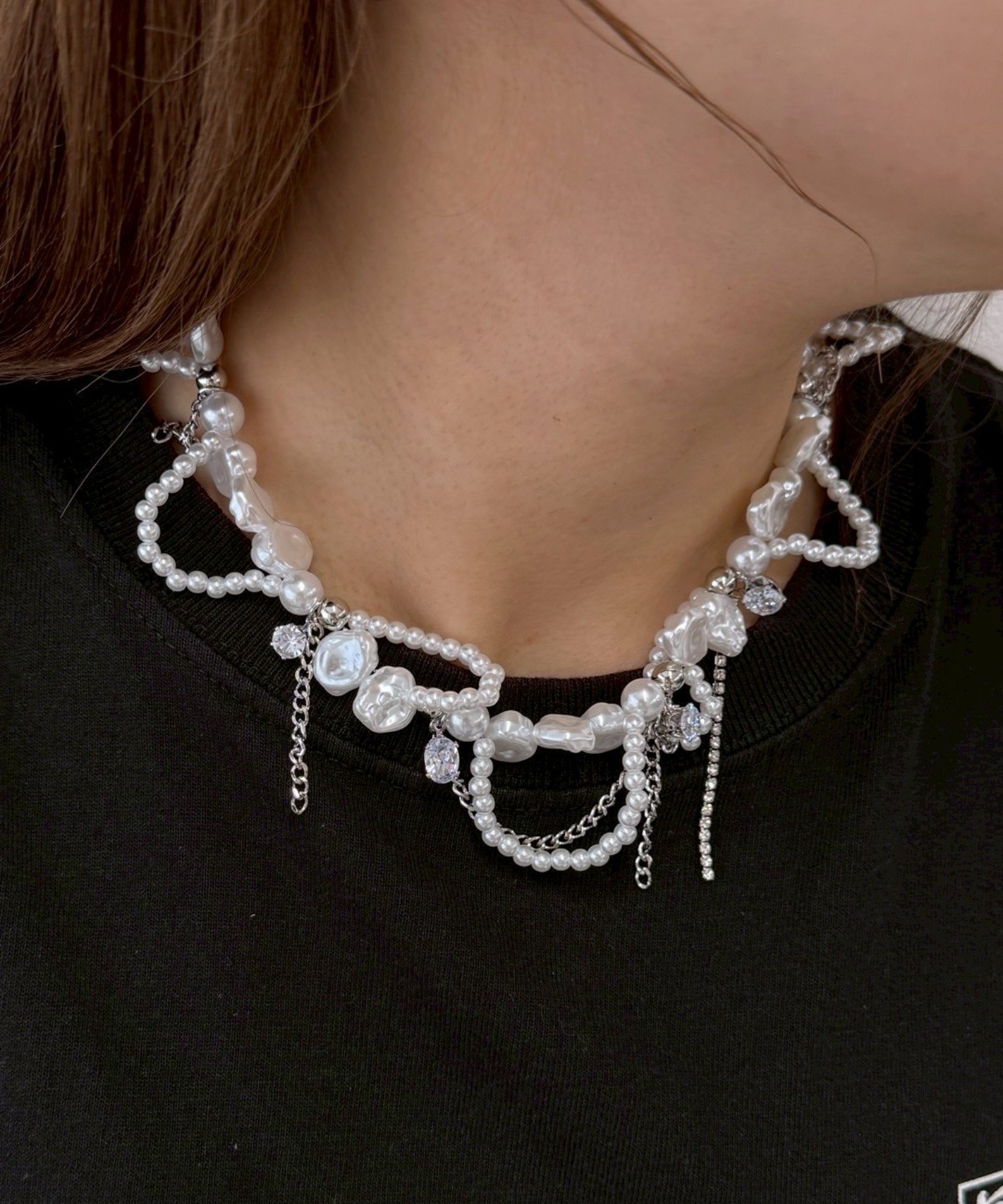 【SALE/29%OFF】WEGO LADY'S LデザインチェーンMIXジャラネックレス ウィゴー アクセサリー・腕時計 ネックレス