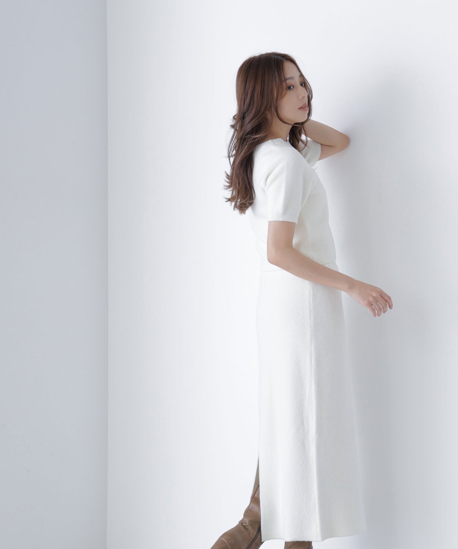 【SALE／60%OFF】NATURAL BEAUTY BASIC フェザーニットセットアップ ナチュラルビ...