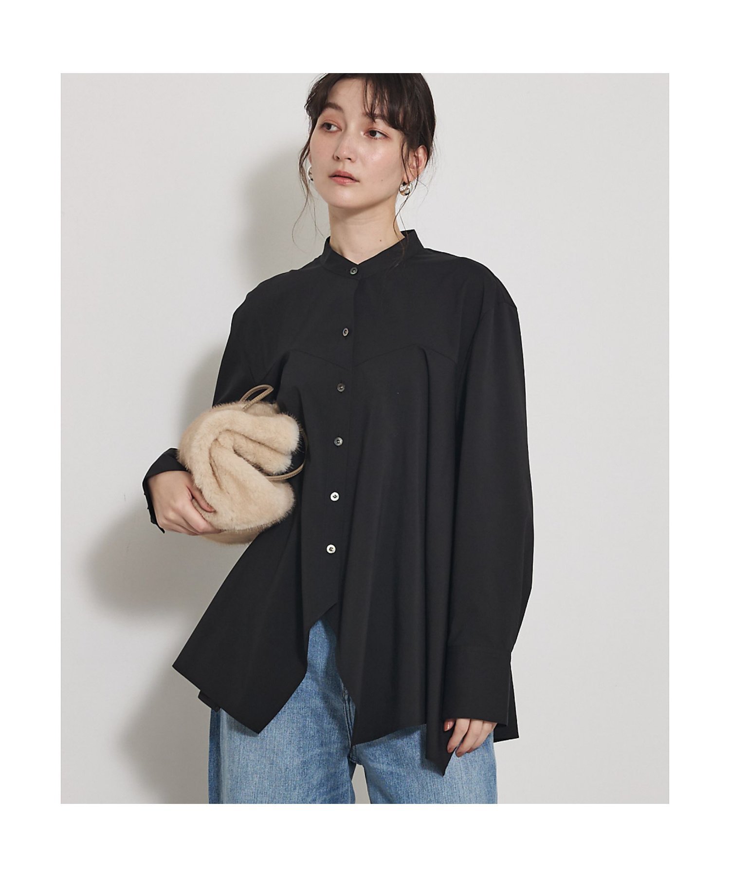 qualite 【一枚でもレイヤードでも決まる】ランダムヘムシャツ カリテ トップス シャツ・ブラウス ブル..