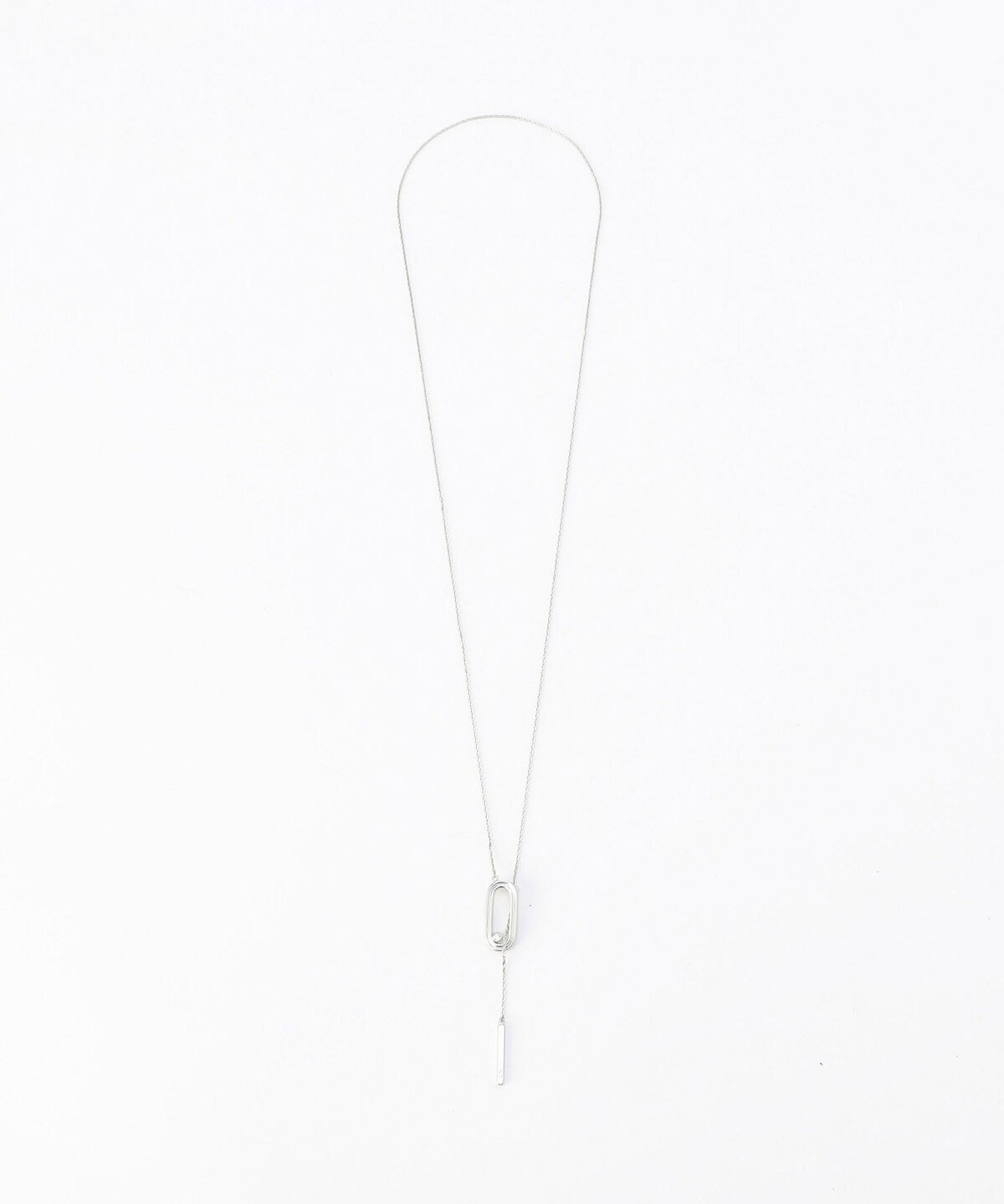 K.T KIYOKO TAKASE オーバルパーツスライド ネックレス コムサ アクセサリー・腕時計 ネックレス シルバー【送料無料】