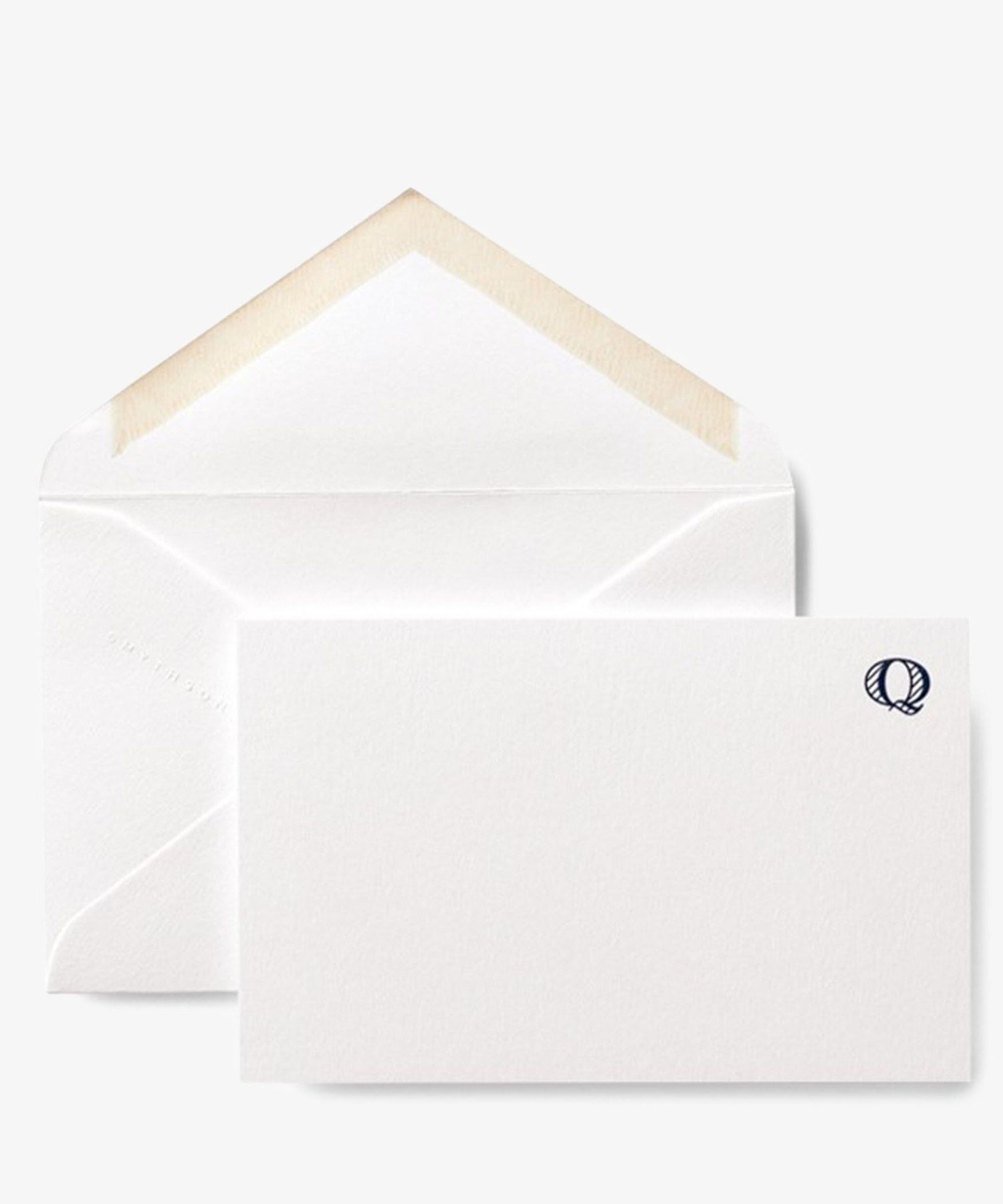 SMYTHSON Initial Q Alphabet 10 Card Set スマイソン インテリア・生活雑貨 オブジェ・置物・アート ホワイト【送料無料】