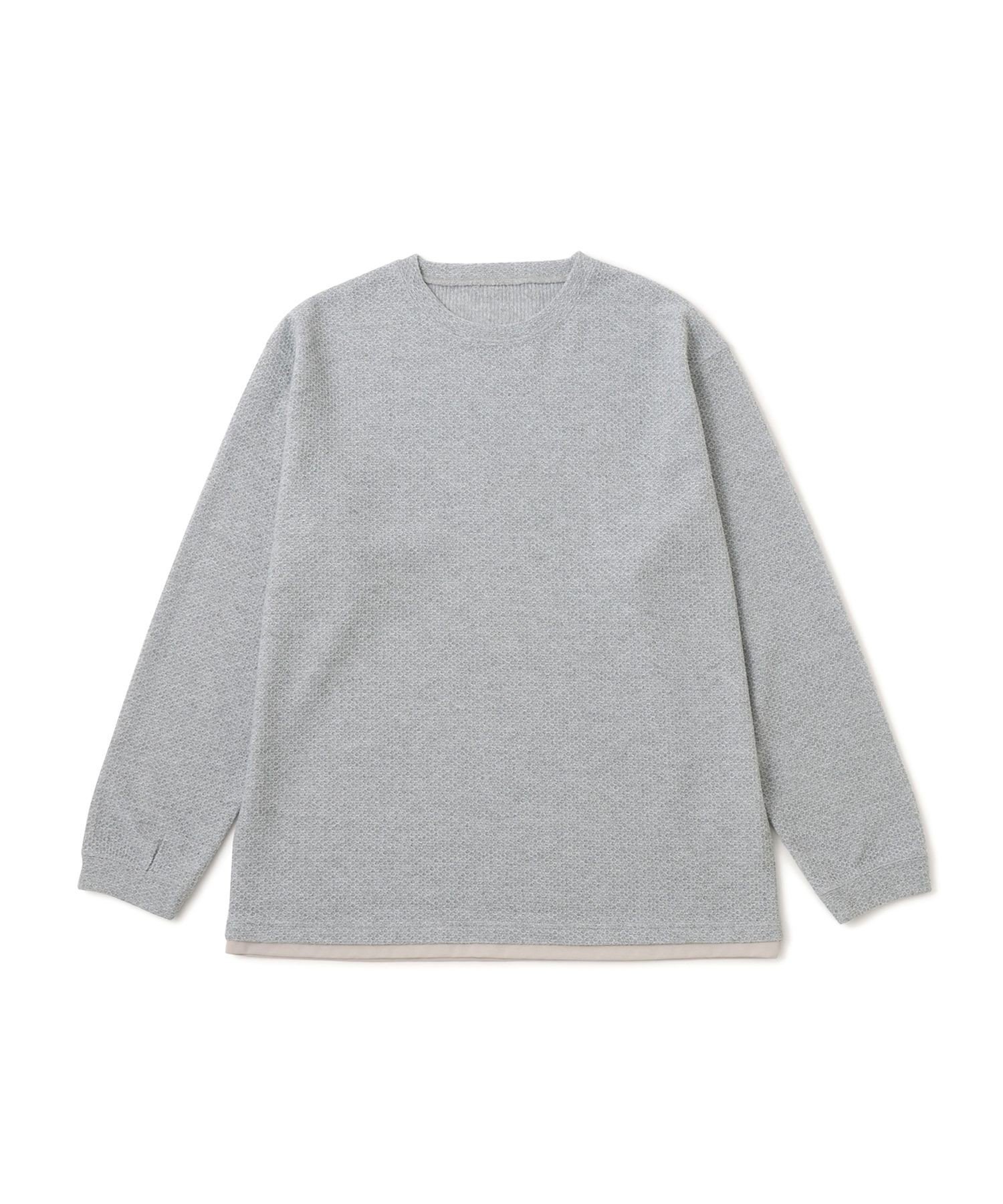 j.n.r.d ツイードフェイクレイヤードプルオーバー ジュン スタンダード ピックス トップス カットソー・Tシャツ ベージュ ネイビー