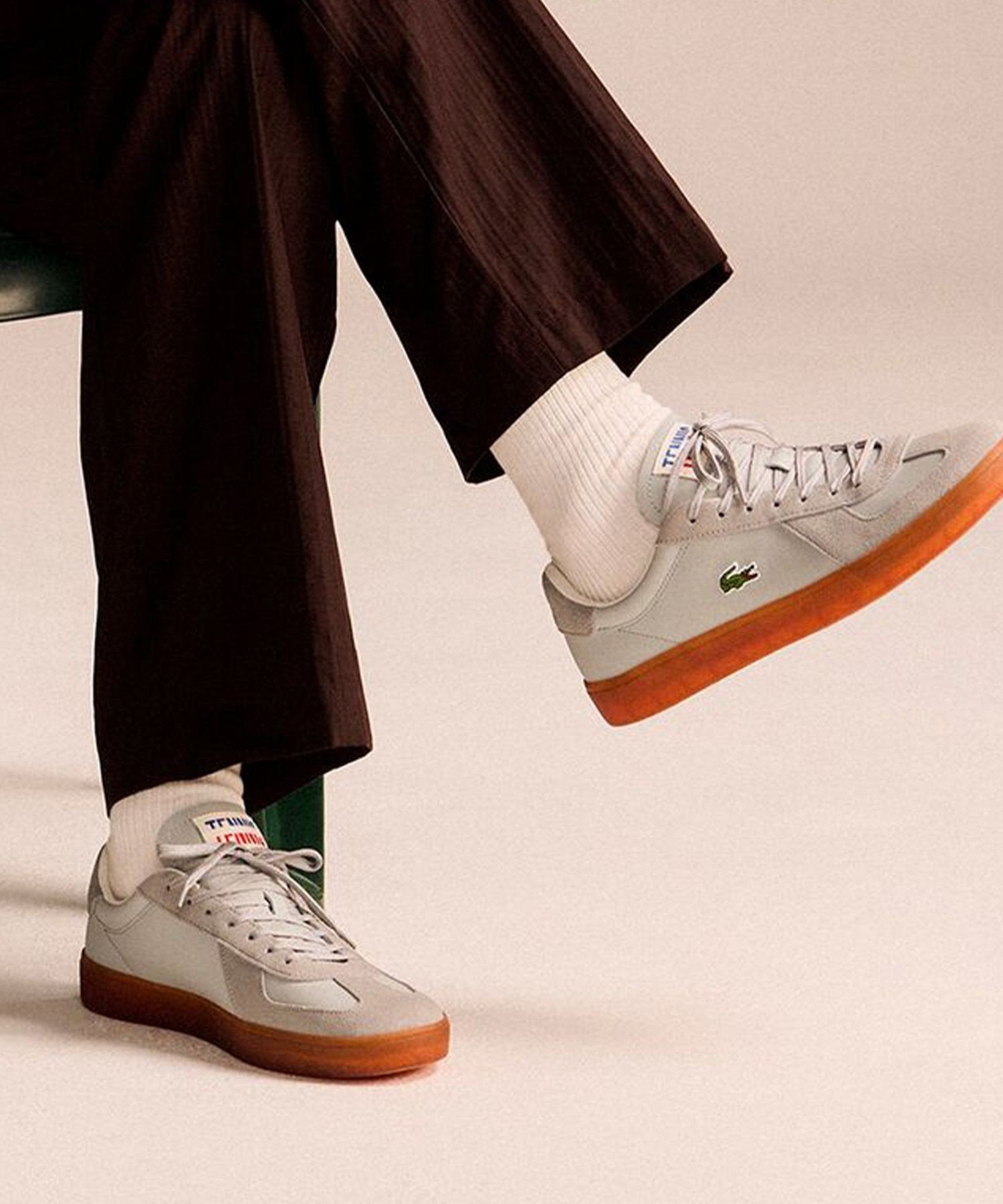 LACOSTE メンズ BASESHOT PRO 126 1 SMA レザー スエード切り替え ローカットスニーカー ラコステ シューズ・靴 スニーカー ホワイト【送料無料】