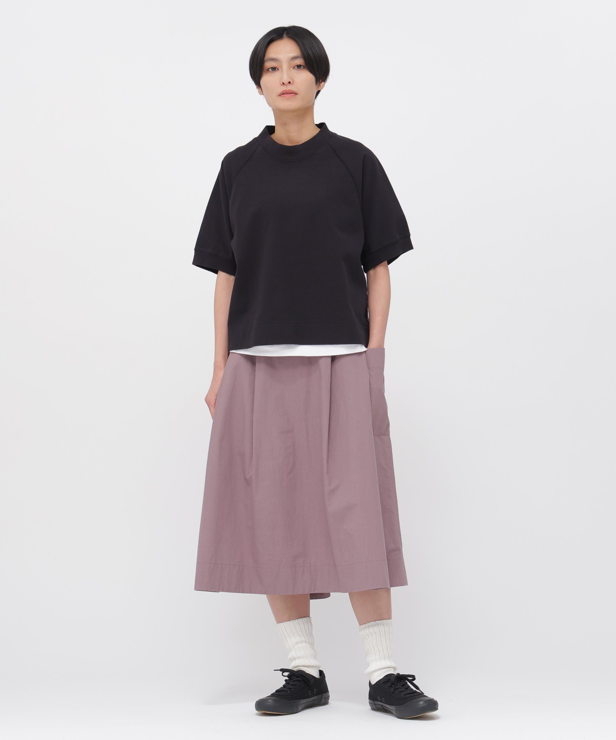 MHL. WASHED COTTON POPLIN SKIRT マーガレット・ハウエル スカート その他のスカート ピンク【送料無料】