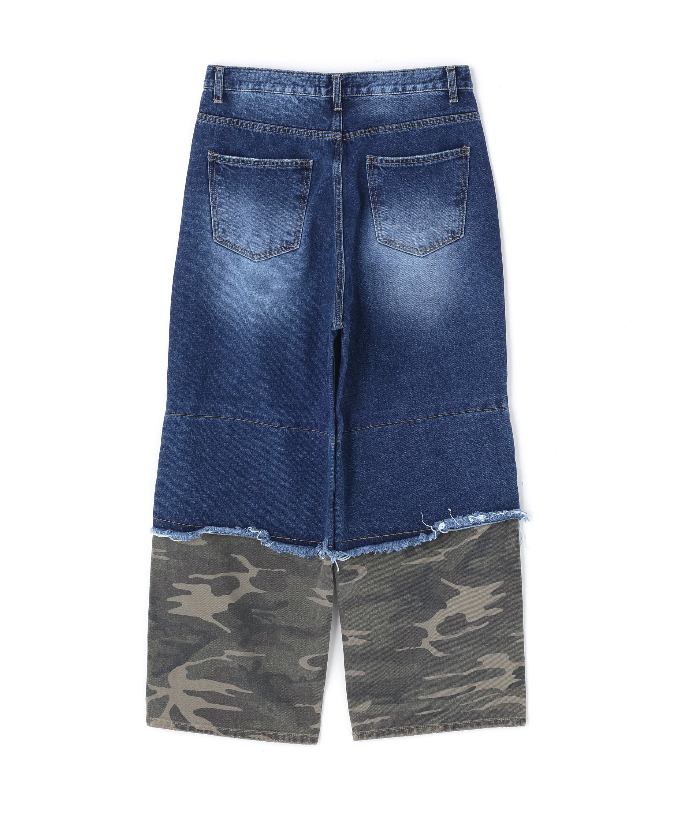 LHP SIS/エスアイエス/Layered Camo Denim Pants エルエイチピー パンツ その他のパンツ ブラック ブルー