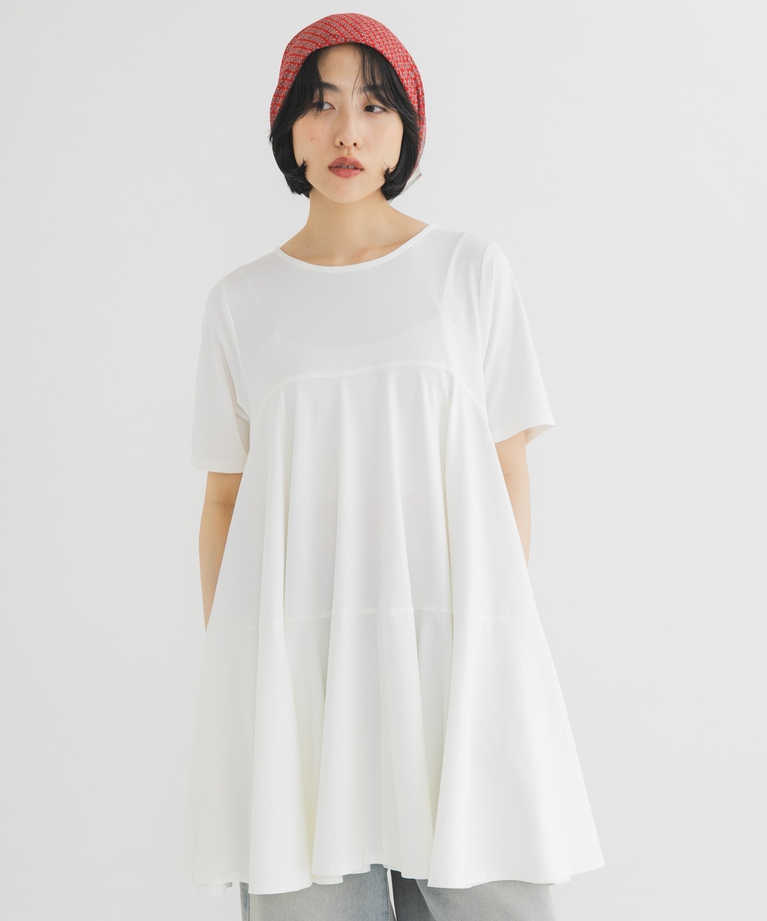【SALE／40%OFF】KBF ボリュームヘムカットミニワンピース ケービーエフ ワンピース・ドレス ワンピース ブラック ピンク ホワイト【送料無料】 stylife-15721633 Rakuten Fashion パッケージ画像
