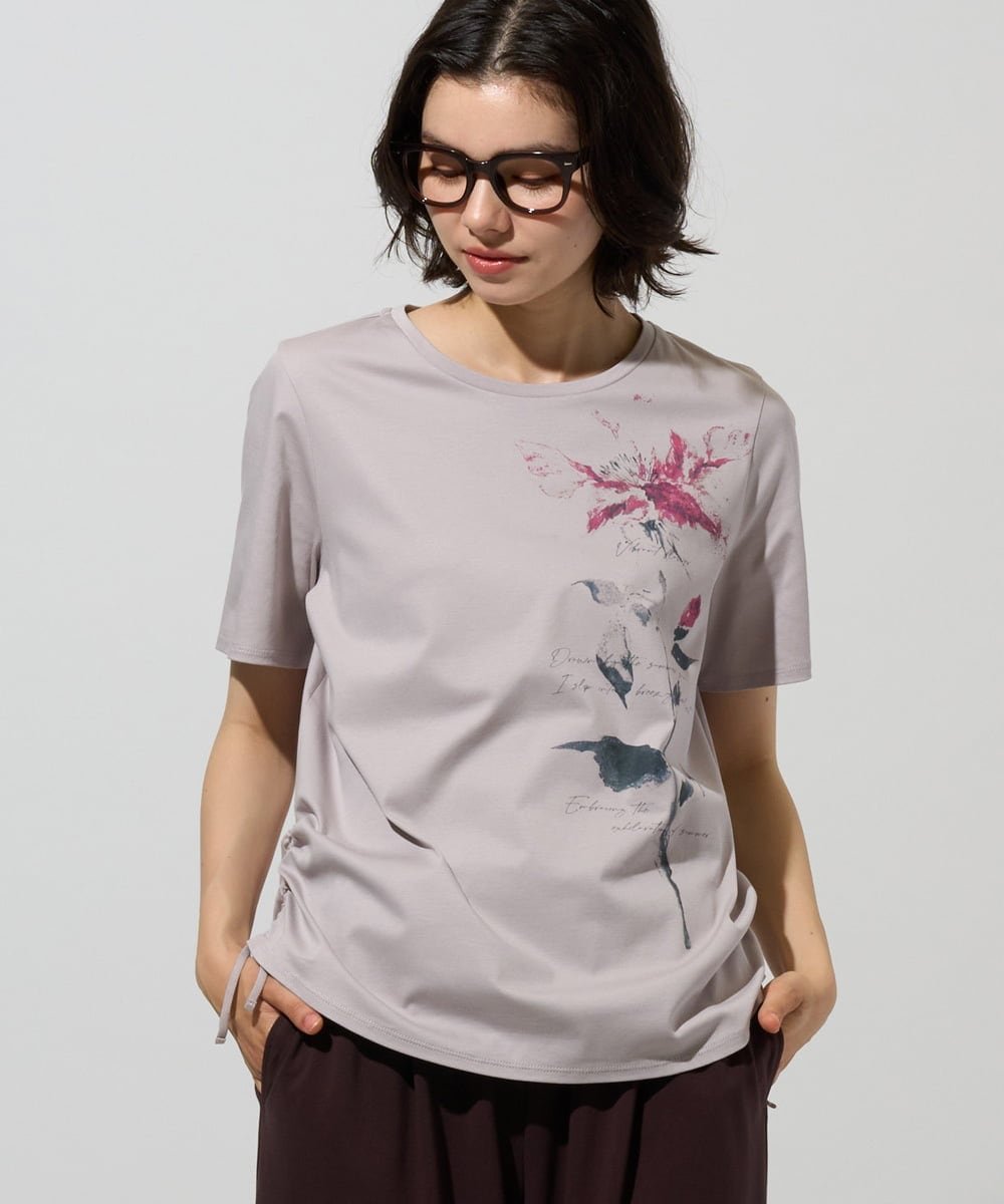 （小さいサイズ） アートプリントTシャツ メゾンドゥサンク トップス カットソー・Tシャツ ホワイト
