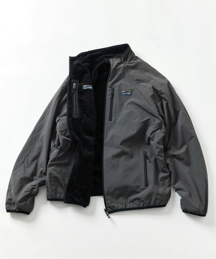 FREAK'S STORE リラックスフィット ナイロン フリース リバーシブルブルゾン 【限定展開】 26AW フリークスストア ジャケット・アウター ブルゾン・ジャンパー ネイビー グリーン ベージュ ブラック グレー【送料無料】
