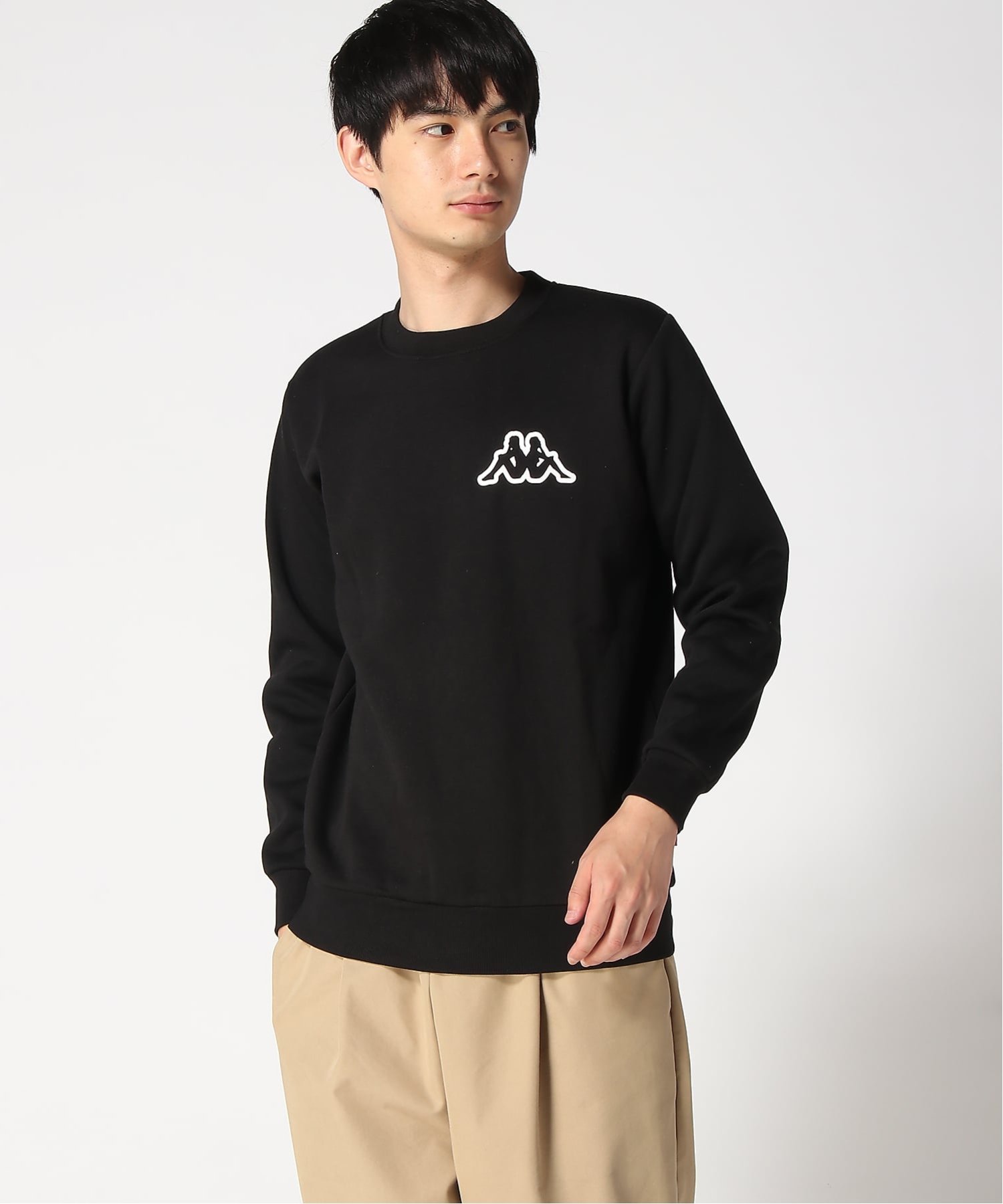 Kappa Kappa/(M)クルーネックスウェット ニッキー トップス スウェット・トレーナー グレー ブラック【送料無料】