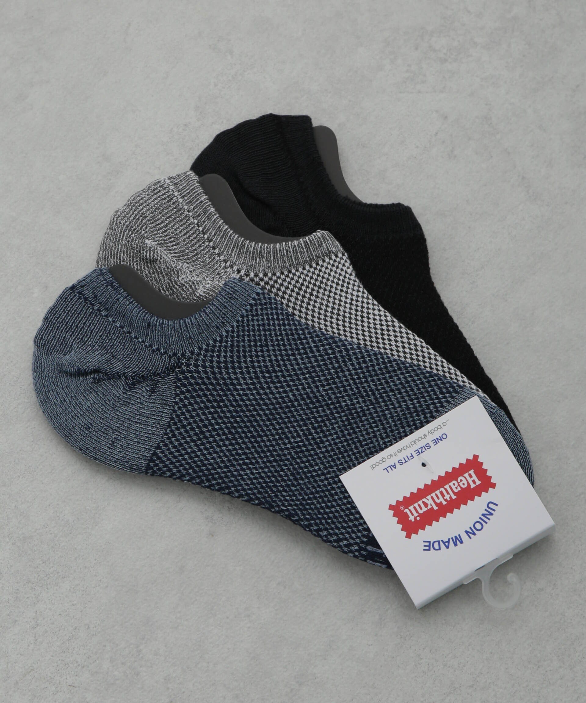 ヘルスニット 靴下 メンズ NANO universe Healthknit/シンカーロゴソックス 3足セット ナノユニバース 靴下・レッグウェア その他の靴下・レッグウェア