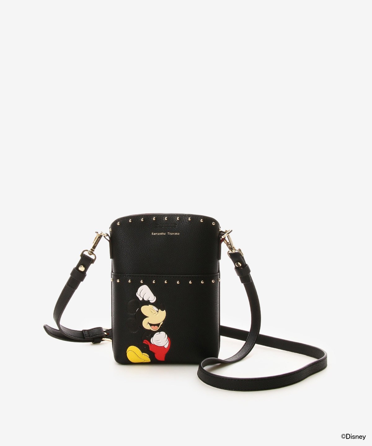 【SALE／30%OFF】Samantha Thavasa [オンライン&一部店舗限定] 「ミッキー」コレクション スマホショルダーバッグ サマンサタバサ バッグ ショルダーバッグ ブラック【送料無料】のサムネイル