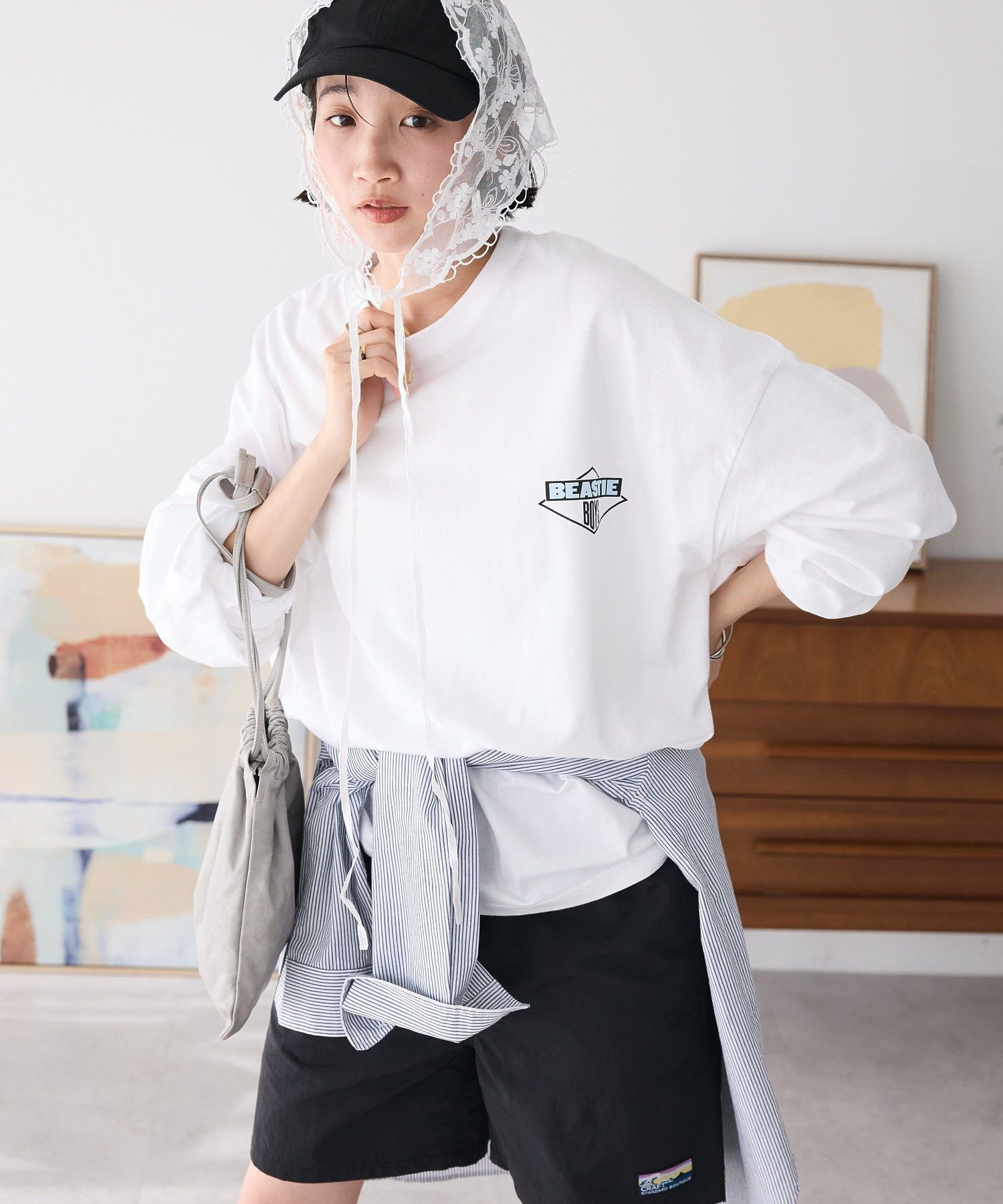 【SALE／20%OFF】CRAFT STANDARD BOUTIQUE 【ユニセックス】BEASTE BOYS ロンTEE クラフトスタンダードブティック トップス カットソー・Tシャツ ホワイト【送料無料】