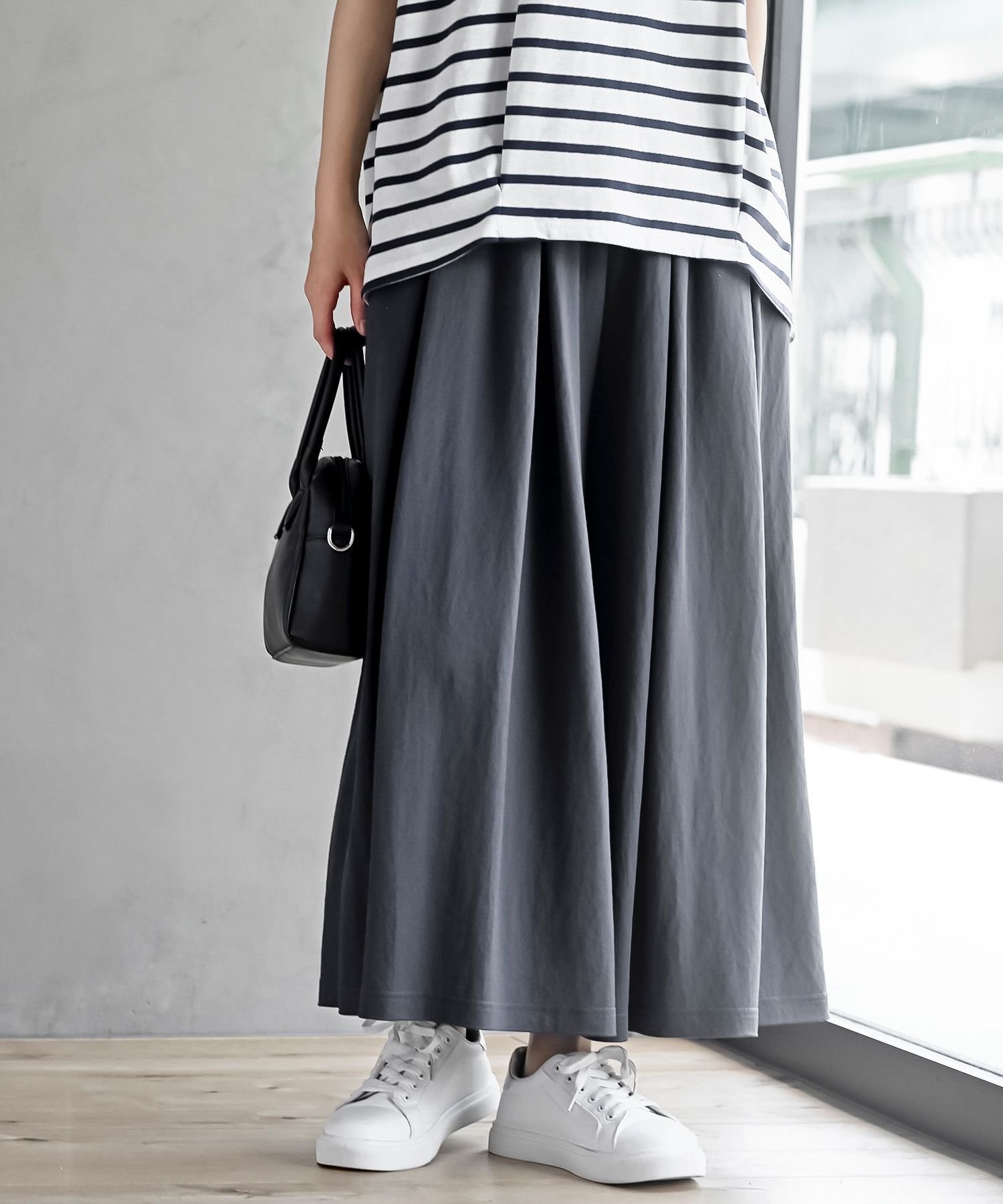 Nylon, Rayon, Polyester - rps 接触冷感ツータックワイドパンツ アールピーエス パンツ その他のパンツ カーキグリーン ブラック グレー