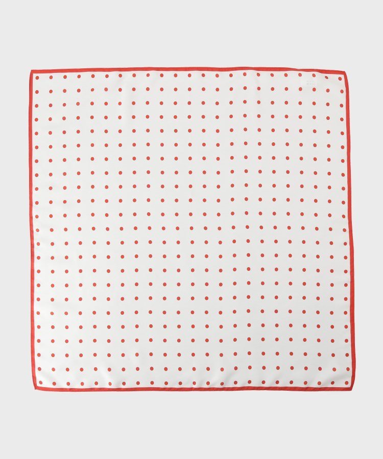 OPAQUE.CLIP ドット柄スクエア大判スカーフ オペークドットクリップ ファッション雑貨 スカーフ・バンダナ ブラック ホワイト ブラウン