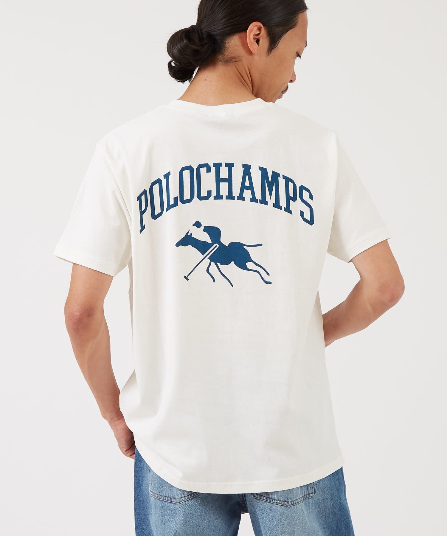 improves POLOCHAMPS バッグロゴ 半袖Tシャツ インプローブス トップス カットソー・Tシャツ グレー ホワイト ブラック