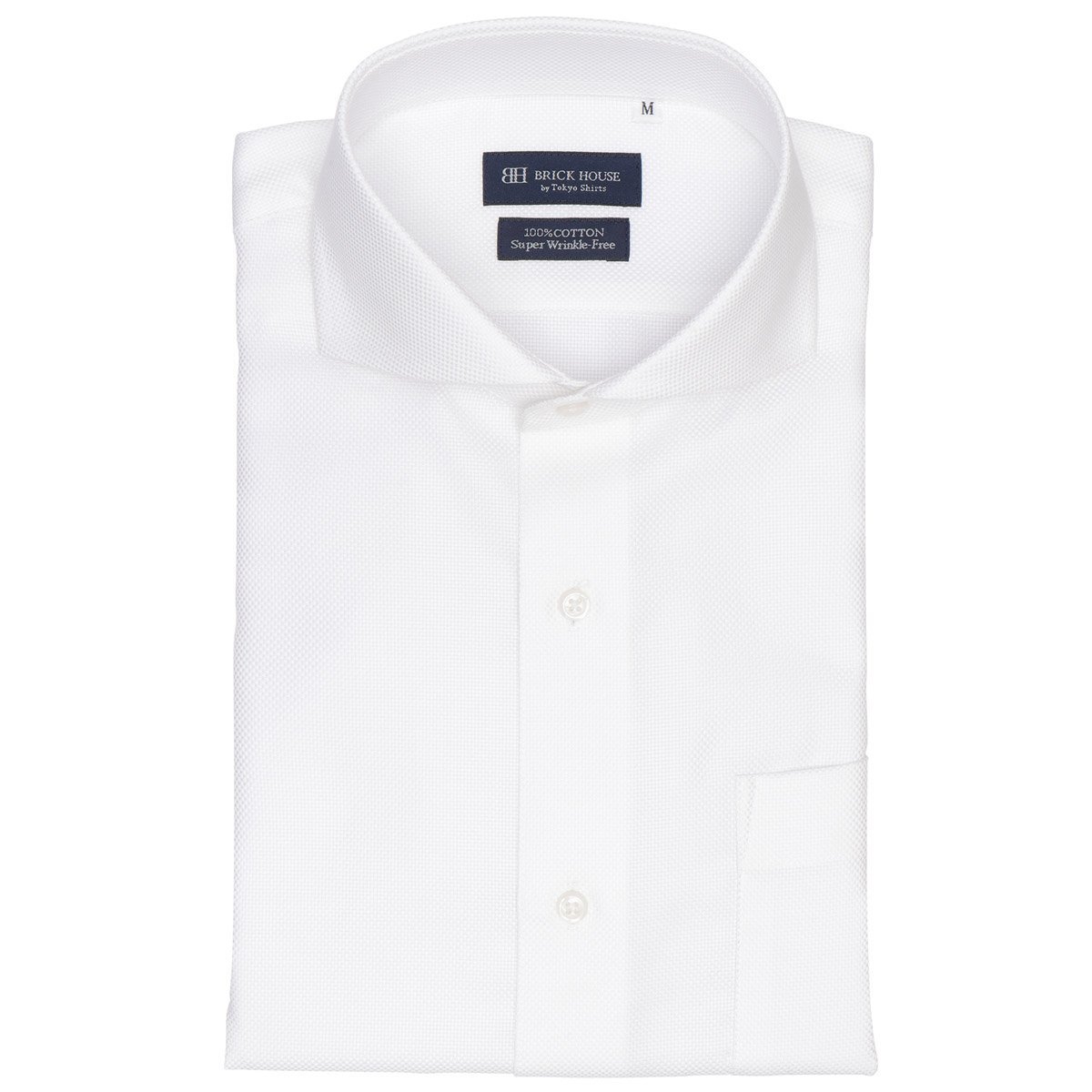 【SALE／26%OFF】BRICK HOUSE by Tokyo Shirts 【超形態安定】【接触冷感】 ホリゾンタルワイド 半袖 形態安定 綿100% ワイシャツ BM01K300AA46Z4V-90 トーキョーシャツ スーツ・フォーマル Yシャツ・カッターシャツ ホワイト【送料無料】
