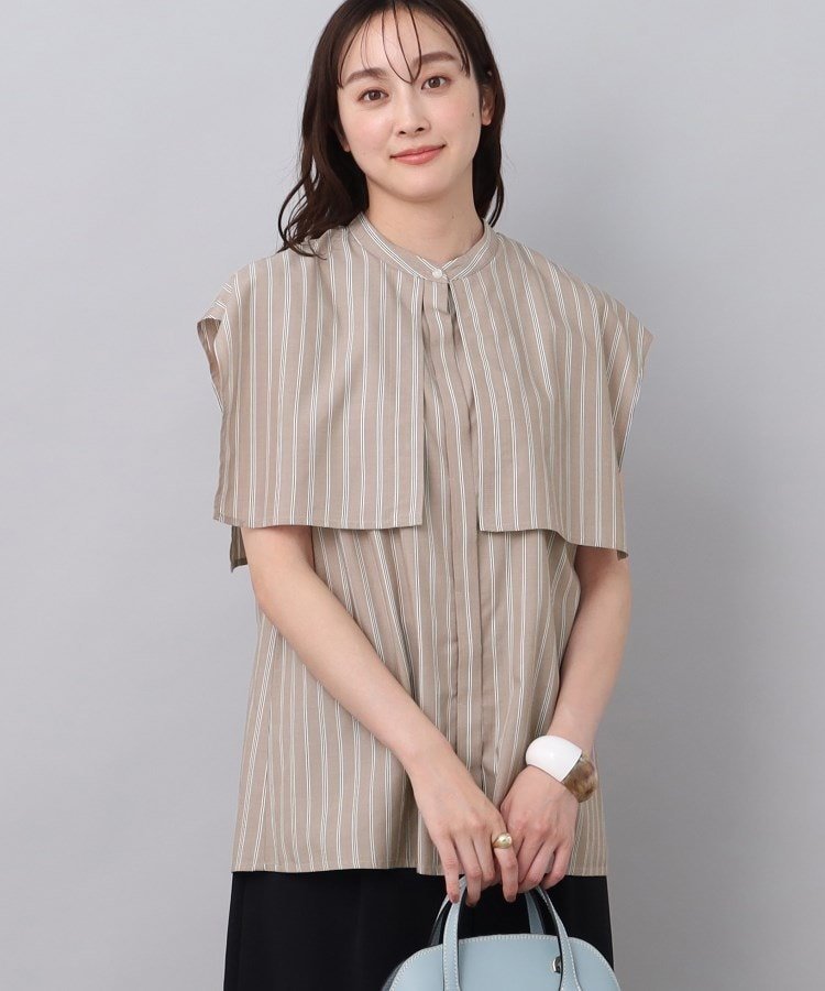 楽天Rakuten Fashion【SALE／50％OFF】UNTITLED 【上品見え/洗える】カバリングストライプ シャツブラウス アンタイトル トップス シャツ・ブラウス グリーン パープル ネイビー【送料無料】