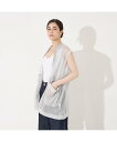 collex 【WEB限定】シアードロストジップアップジレ コレックス トップス その他のトップス グレー ベージュ【送料無料】