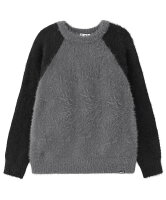 X-girl SHAGGY KNIT RAGLAN SLEEVE TOP エックスガール トップス ニット ブラック ブルー ネイビー