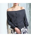 【SALE/40%OFF】Rouge vif la cle オフショルダー2WAYカーディガン ルージュ・ヴィフ ラクレ トップス カーディガン グレー パープル【送料無料】