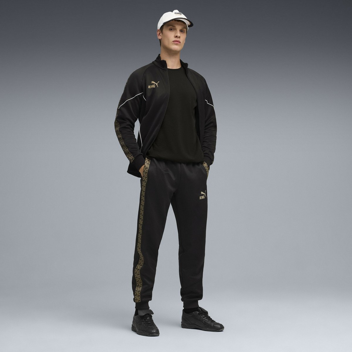 PUMA メンズ サッカー キング アンセム ジャケット プーマ ジャケット・アウター その他のジャケット・アウター ブラック【送料無料】