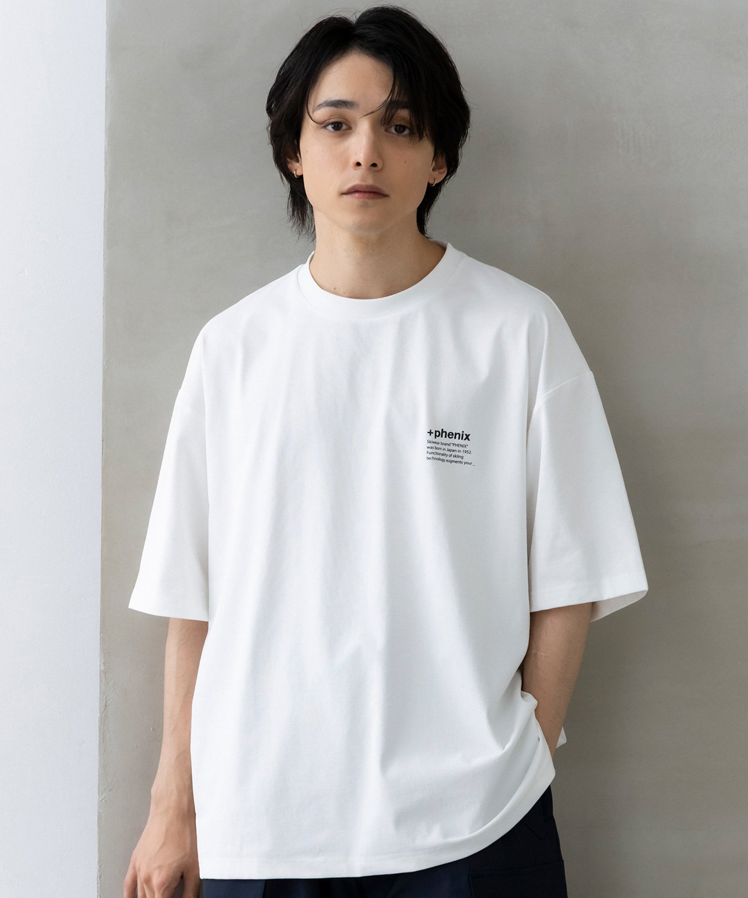 +phenix +phenix Outlast(R) サークルグラフィック ショートスリーブTシャツ シフォン トップス カットソー・Tシャツ グレー ブラック ホワイト