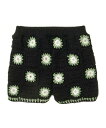 【SALE／70 OFF】Candy Stripper (W)FLOWER CROCHET KINT SHORT PANTS キャンディストリッパー パンツ その他のパンツ ブラック ブラウン【送料無料】