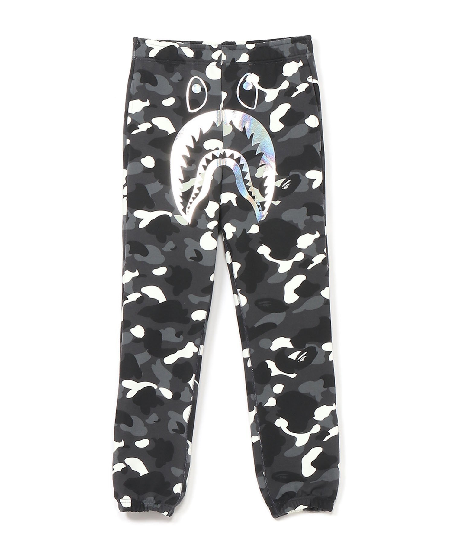 ア・ベイシング・エイプ A BATHING APE CITY CAMO SHARK SWEAT PANTS ア ベイシング エイプ パンツ ジャージ・スウェットパンツ ブラック グレー【送料無料】