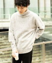 【SALE/60%OFF】BEAMS HEART MEN メランジ タートルネック ニット ビームス アウトレット トップス ニット グレー ホワイト