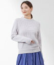 【SALE/40%OFF】AMACA ロープ刺繍プルオーバーニット アマカ トップス ニット グレー ホワイト【送料無料】(4)