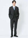 【SALE/10%OFF】TAKA-Q ストレッチウォッシャブル レギュラーフィット 2ボタン3ピーススーツ ウィンドペングレー 【25SS】 メンズ セットア...