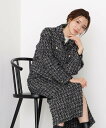 PROPORTION BODY DRESSING ラメツイードブルゾン プロポーションボディドレッシング ジャケット・アウター ブルゾン・ジャンパー ブラック ピンク【送料無料】