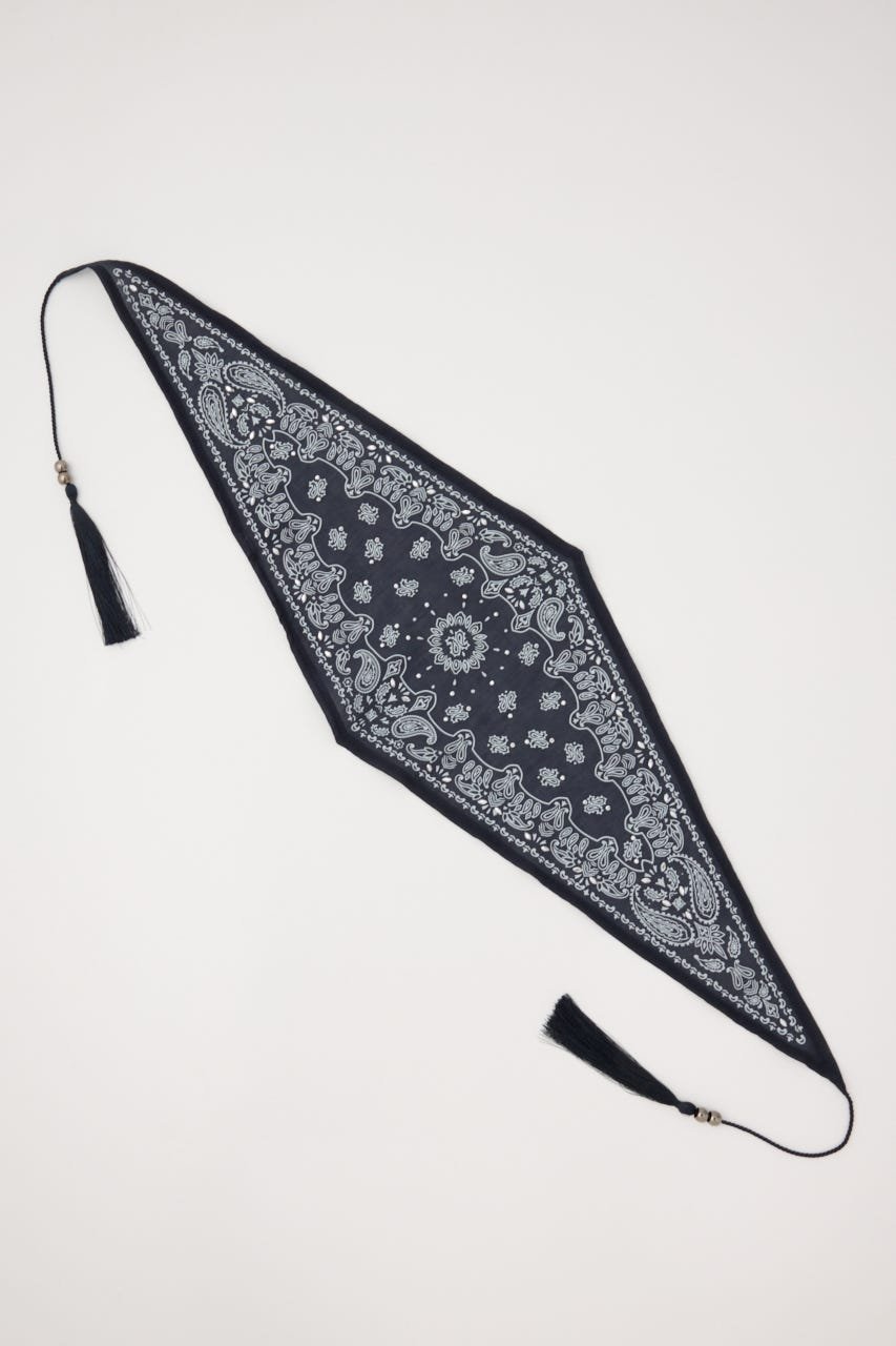 MOUSSY STUDDED BANDANA スカーフ マウジー ファッション雑貨 マフラー・ストール・ネックウォーマー ネイビー【送料無料】