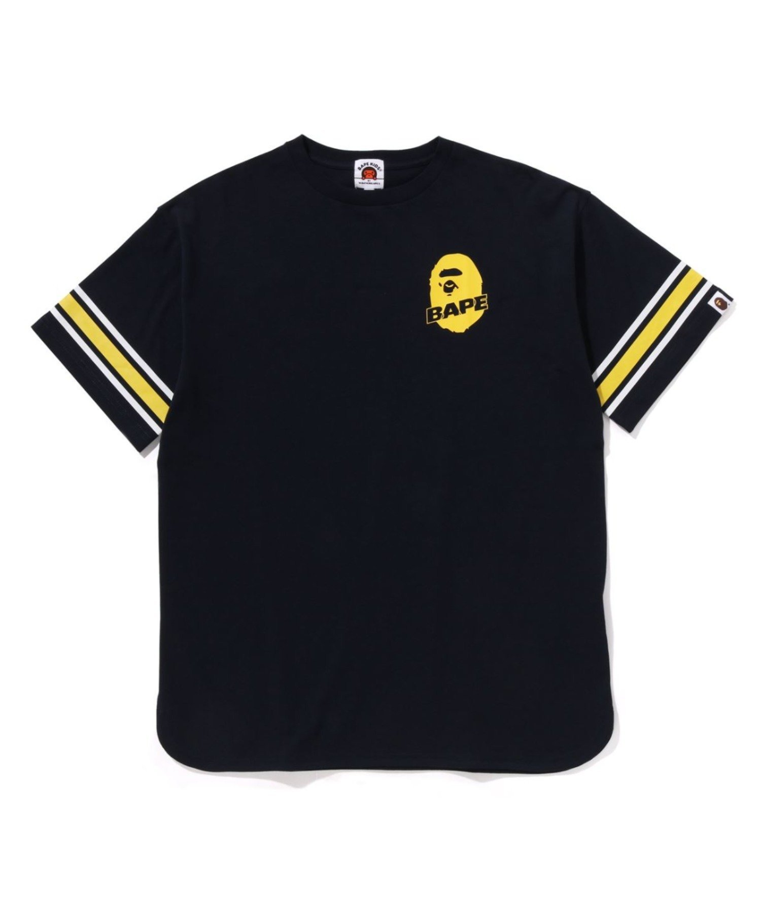 A BATHING APE BAPE APE HEAD FOOTBALL TEE ア ベイシング エイプ トップス カットソー・Tシャツ ネイビー ホワイト【送料無料】