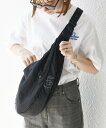 SHIPS any SHIPS any: リップストップ ナイロン ロゴ 刺繍 クレッセント ショルダーバッグ シップス バッグ ショルダーバッグ ブラウン ブ...