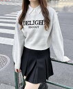 【SALE/48%OFF】INGNI シャツ襟付ロゴニット イング トップス ニット ブラック ホワイト レッド グレー