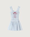 LA POMME petit Gathering Stripe Vest Dress/ギャザーストライプベストドレス ラポミ・プチ ワンピース・ドレス その他の...