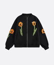 U:UME Tulip Motif Baseball Jacket ユーム ジャケット・アウター テーラードジャケット・ブレザー ブラック【送料無料】