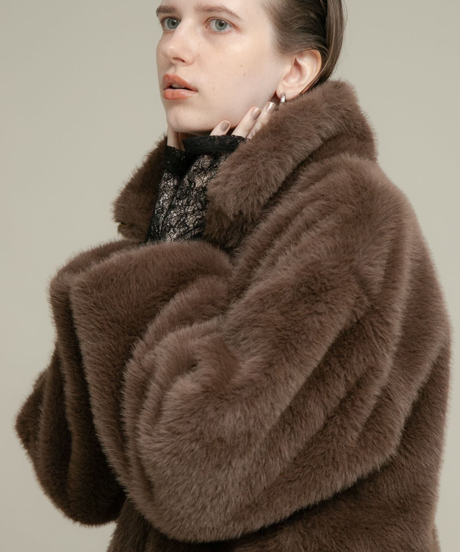 Sonny Label ミンクライクファーブルゾン サニーレーベル ジャケット・アウター ブルゾン・ジャンパー ブラウン ベージュ【送料無料】のサムネイル