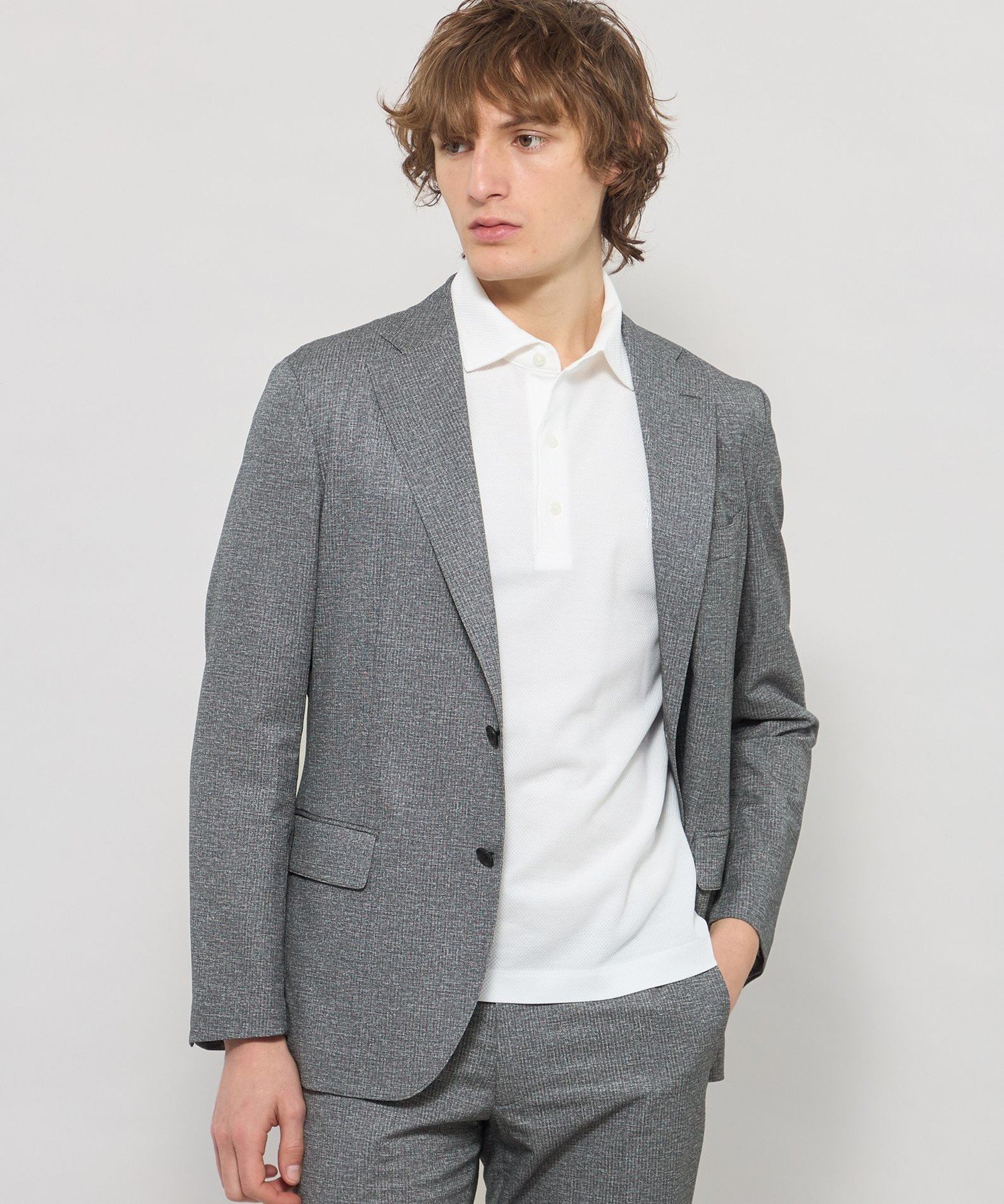 MACKINTOSH LONDON 【BREASY JACKET】トリコットプリントセットアップジャケット マッキントッシュ ロンドン ジャケット・アウター その他のジャケット・アウター ブルー【送料無料】