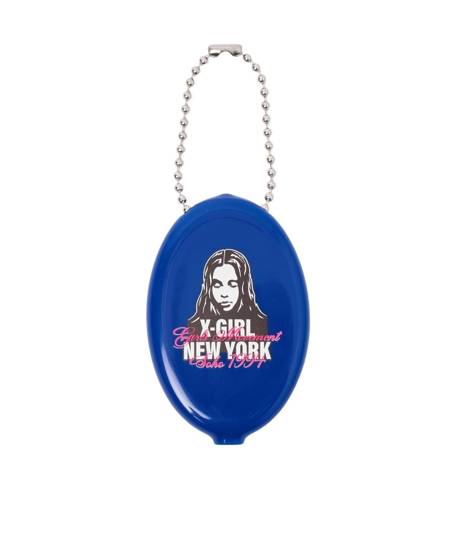 X-girl FACE AND SCRIPT MIX LOGO RUBBER COIN CASE エックスガール アクセサリー・腕時計 その他のアクセサリー・腕時計 ブラック ブルー