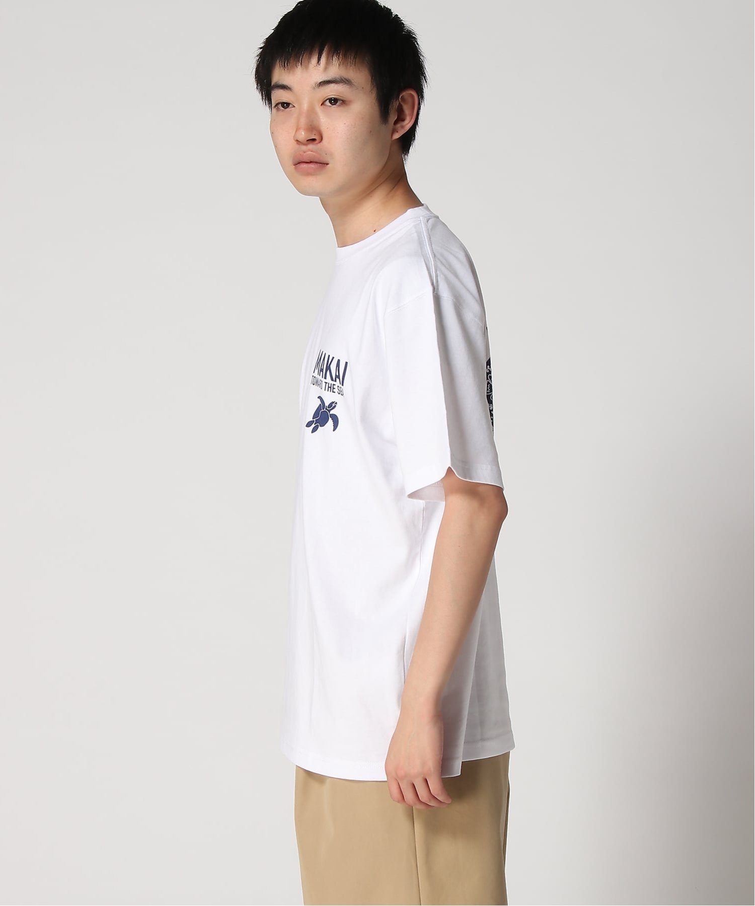 Hula Lani Hawaii Hula Lani Hawaii/(M)プリント S/STEE フララニハワイ トップス カットソー・Tシャツ ネイビー ホワイト
