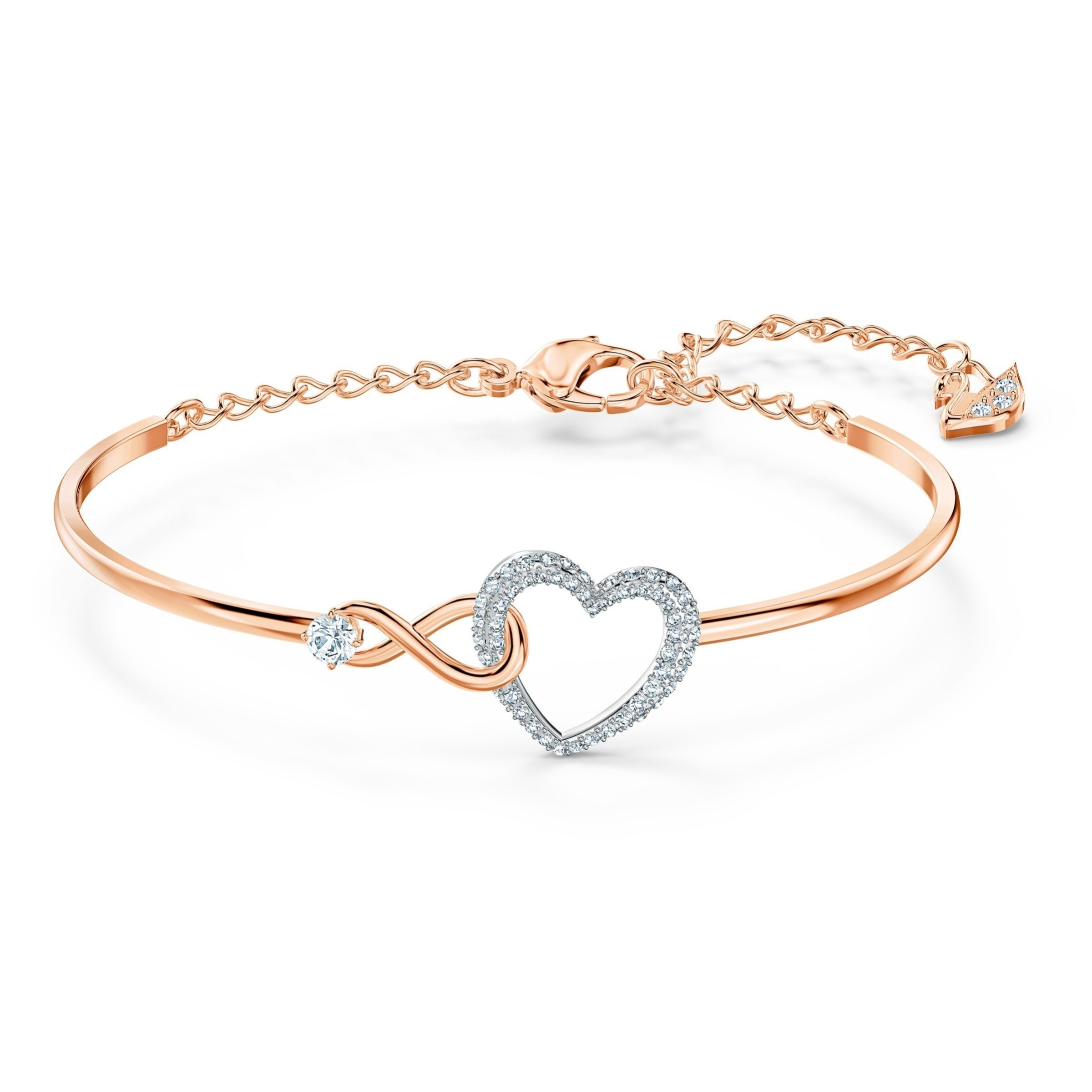 スワロフスキー ブレスレット（レディース） SWAROVSKI 【公式】【スワロフスキー】SWAROVSKI Infinity Heart バングル スワロフスキー アクセサリー・腕時計 ブレスレット・バングル ホワイト【送料無料】