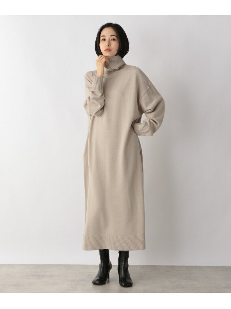 【SALE／10%OFF】LOWRYS FARM (W)タートルネックニットワンピース ローリーズファーム ワンピース・ドレス ワンピース ベージュ グリーン ブラック ブルー【送料無料】のサムネイル