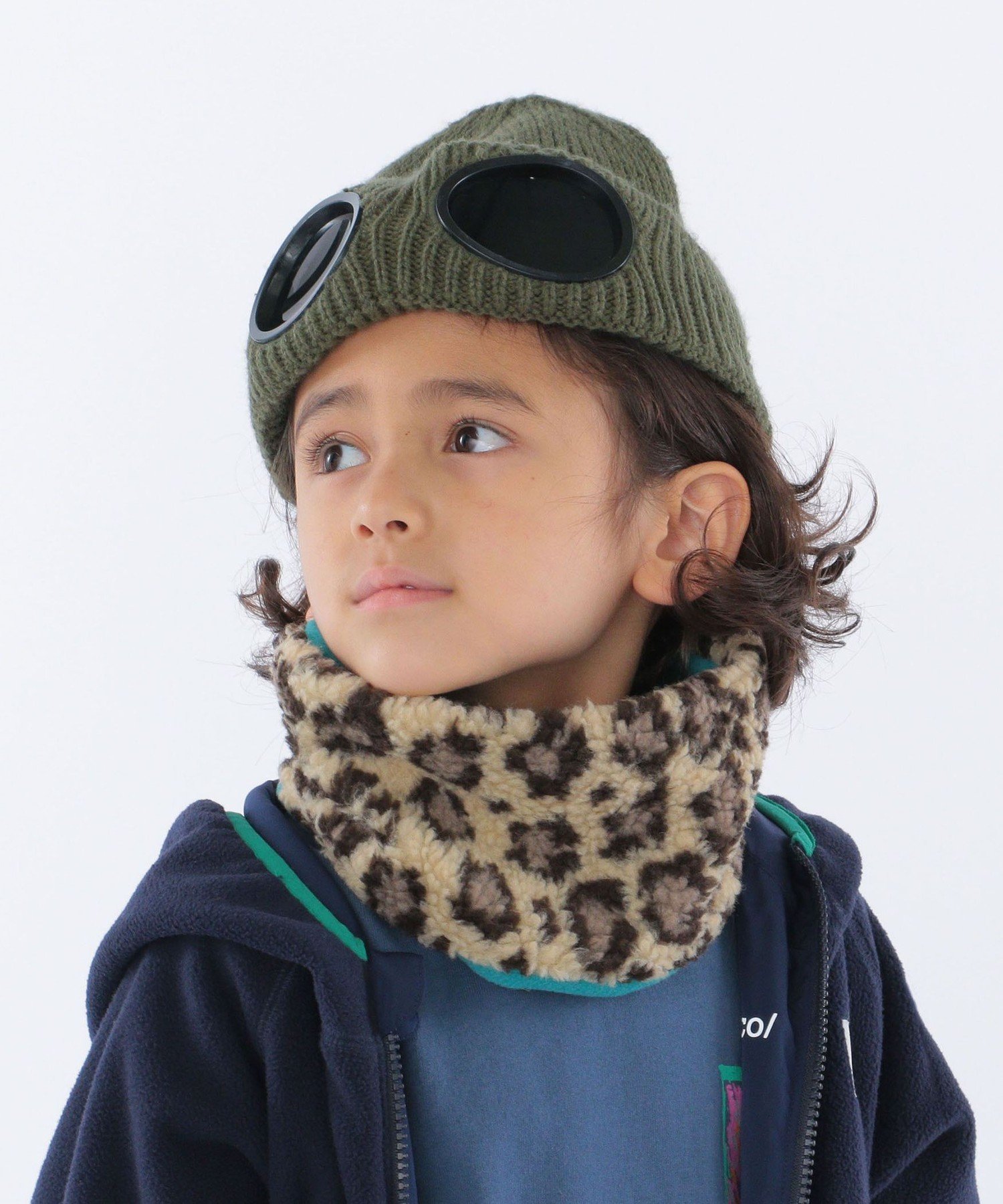 SHIPS KIDS 【SHIPS KIDS別注】THE PARK SHOP:NECK WARMER シップス ファッショングッズ マフラー/スヌード レッド シルバー ブラック【送料無料】