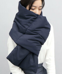 【SALE／15%OFF】BASIQUENTI マフラー 大判マフラー ダウンマフラー ビッグシルエット 差し込み 大きめ エー.エム.エス. ファッション雑貨 マフラー・ストール・ネックウォーマー ネイビー カーキ ブラック【送料無料】