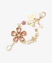 & chouette フラワードロップファスナーチャーム アンドシュエット ファッション雑貨 チャーム・キーチェーン ネイビー ピンク イエロー パープル
