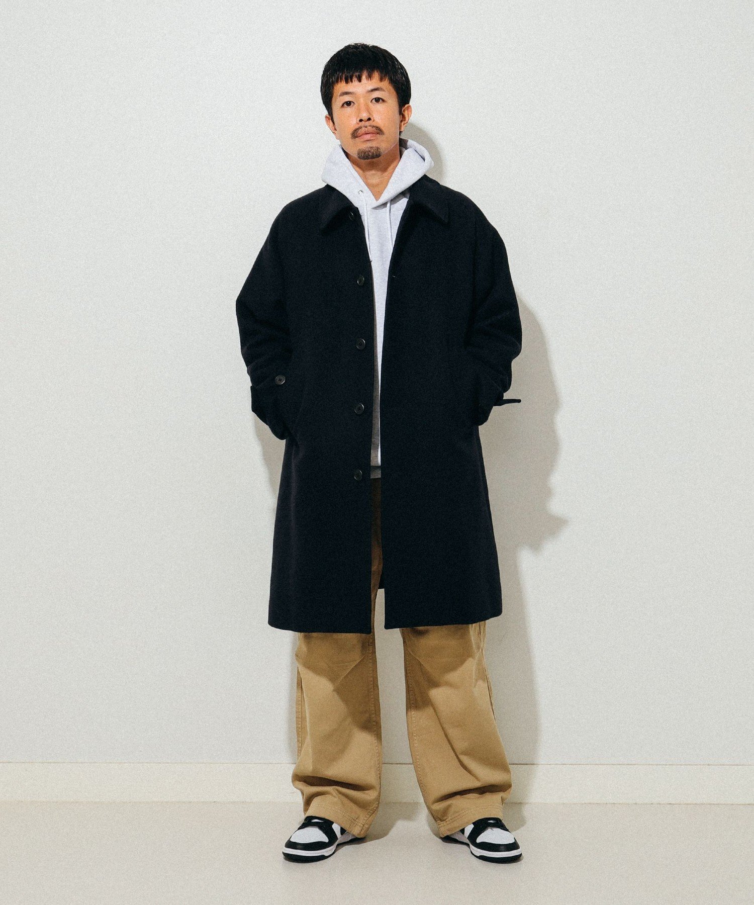 【SALE/40%OFF】BEAMS フリース ステンカラー コート ビームス アウトレット ジャケット・アウター ステンカラーコート ネイビー【送料無料】