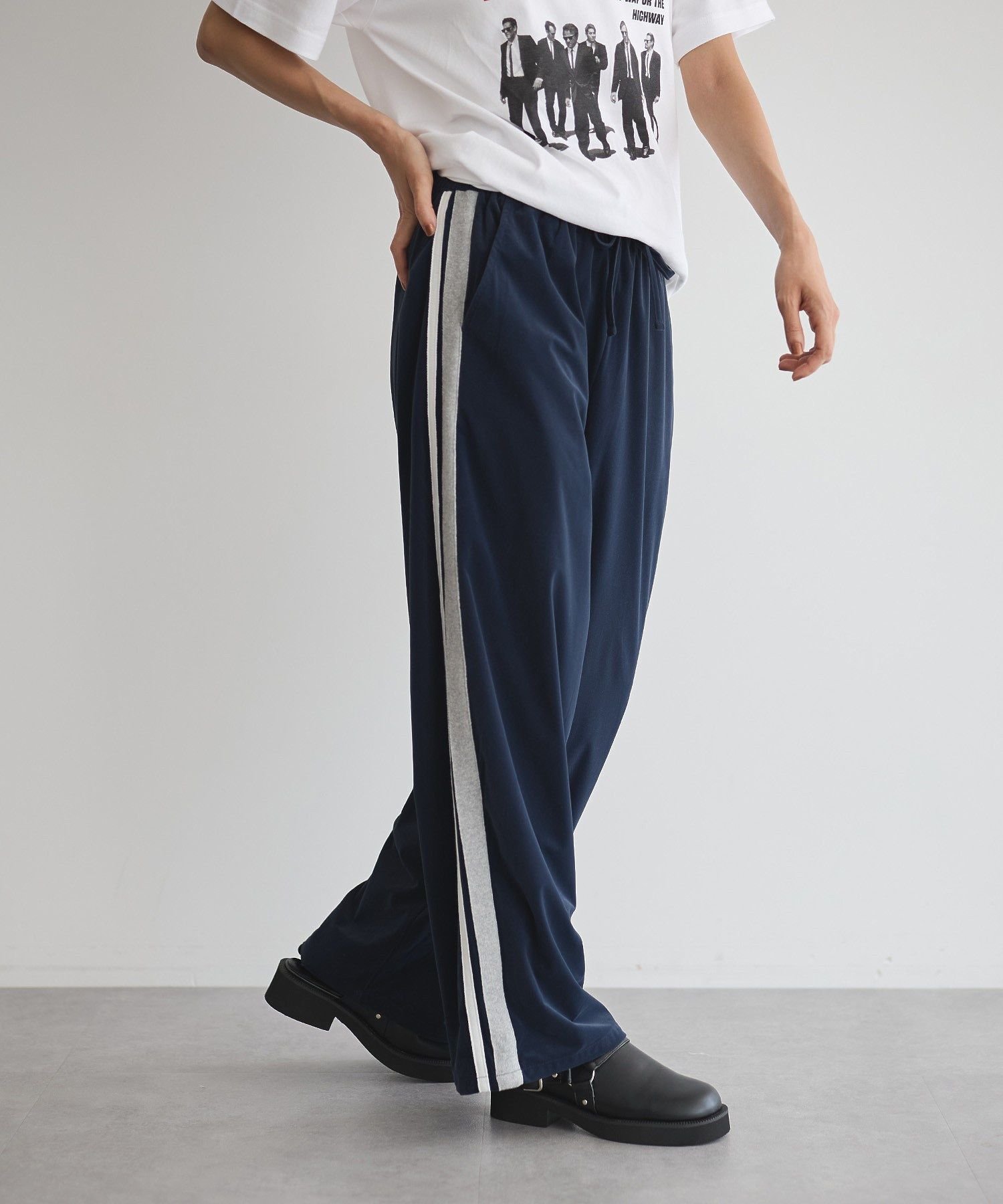 【SALE／40%OFF】GARAGE OF GOOD CLOTHING ベロア2ラインパンツ ガレージ オブ グッド クロージング パンツ その他のパンツ ネイビー ブラウン【送料無料】